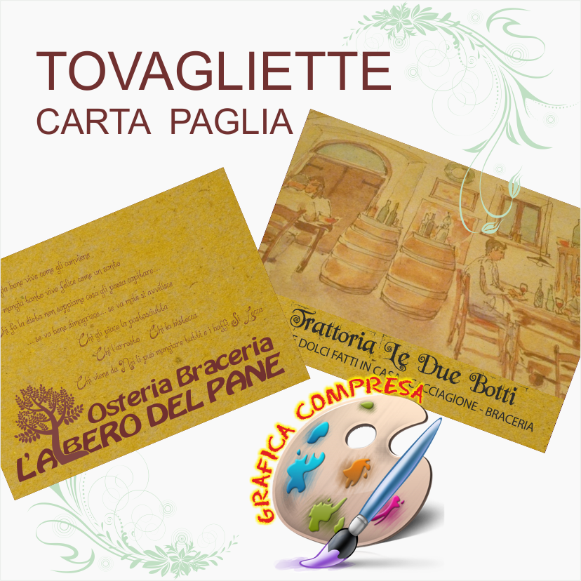 Tovagliette personalizzate carta paglia